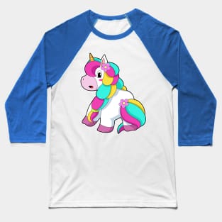 Unicorn Hair Braid Baseball T-Shirt